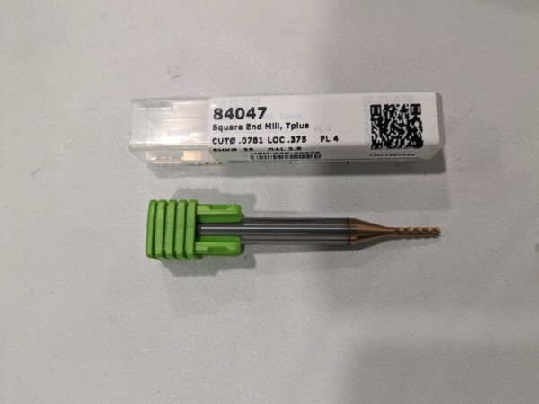 HELICAL SOLUTIONS Square End Mill: 5/64" Dia, 3/8" LOC, 4 Fl Solid Carbide 84047