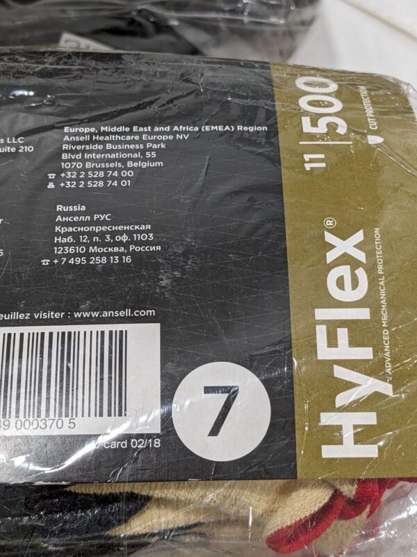 Ansell Gloves: HyFlex Size Small, ANSI Cut A2, Nitrile Qty 24 11-500-7