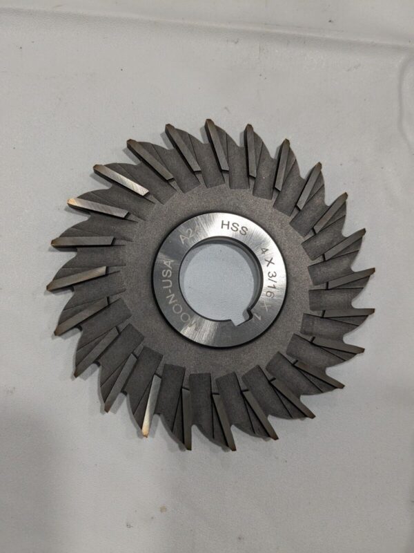 Side Milling Cutter 4"CutterDia 3/16" CuttingWidth 1"ArborHole 24Teeth SM4187
