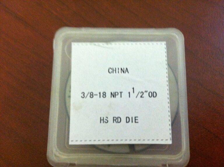 Precision 3/8"-18 NPT 1-1/2" x 1/2" HSS Adjustable Round Dies QTY 3 2734300