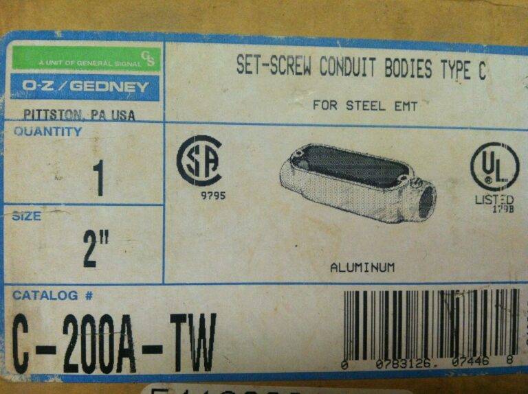 O-Z/Gedney 2" EMT C-Through Termination Conduit Body w/o Cover C-200A-TW