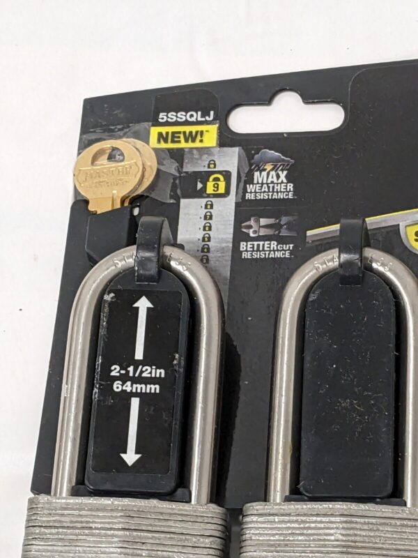 Master Lock 4-Pack 2.078-in Steel Shackle 2-1/2" Same Keyed Padlock 5SSQLJ