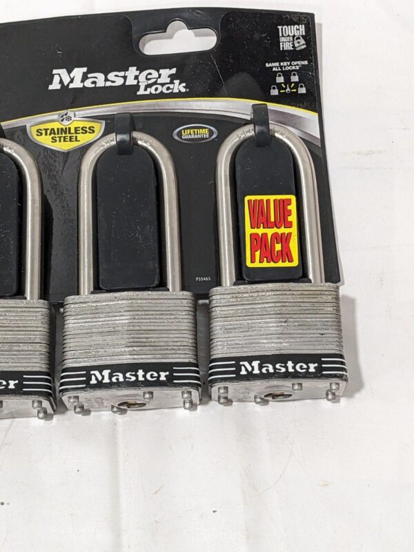 Master Lock 4-Pack 2.078-in Steel Shackle 2-1/2" Same Keyed Padlock 5SSQLJ