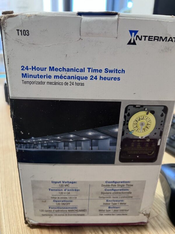 Intermatic 24 hr Indoor Analog Electromechanical Timer Switch T103