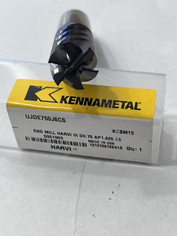Kennametal Square End Mill: 3/4" Dia 1-5/8" LOC 6 FL Solid Carbide