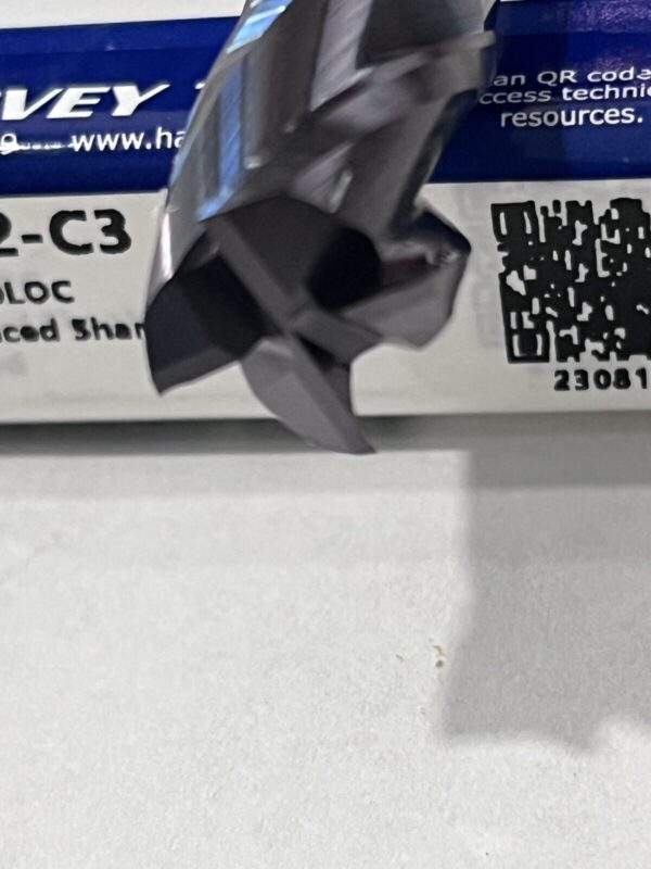 Harvey Tool Square End Mill: 1/2" Dia, 3/4" LOC, 4 Flute, Solid Carbide