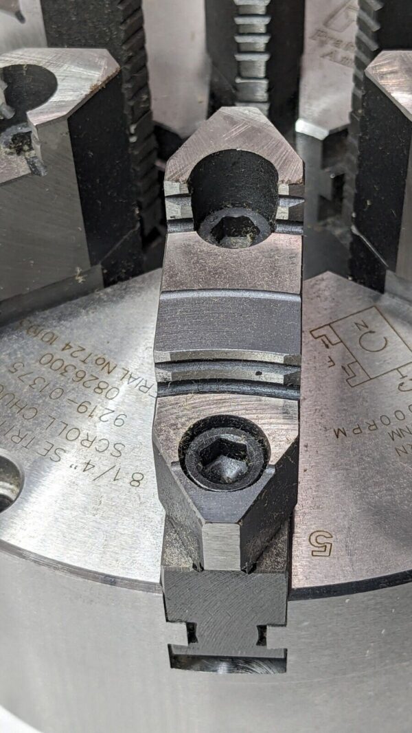 Pratt Burnerd 8" SETRITE 6-Jaw Scroll Chuck Plain Back 3000 Max RPM 0826300