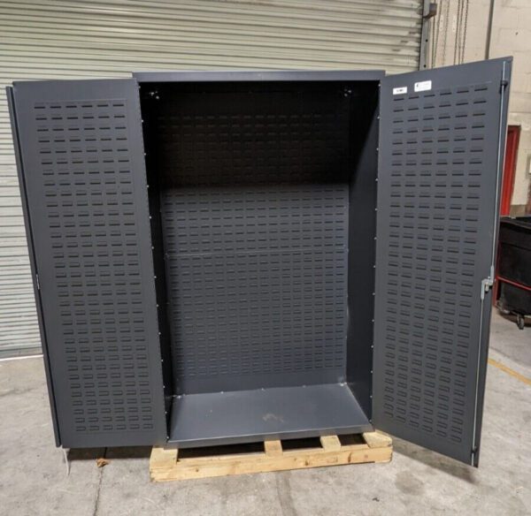 Valley Craft Industrial Storage Cabinet 14 Ga. Steel Grey 48 x 24 x 78 F89109