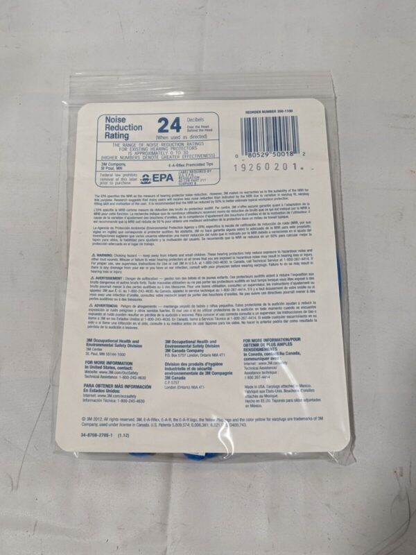 3M Earplugs: 27 dB, Foam, Flanged, Push-In Qty 10 7000052747