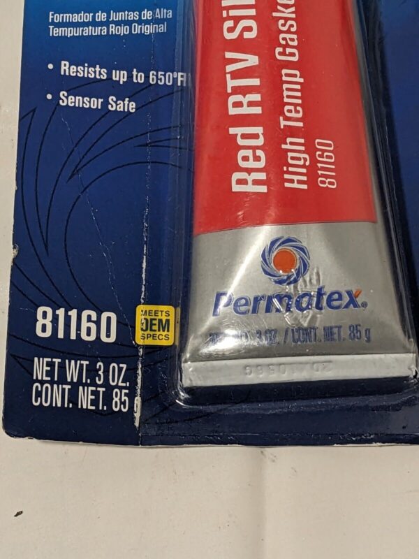 Permatex High-Temp Red RTV Silicone Gasket Maker, 3 oz. 81160