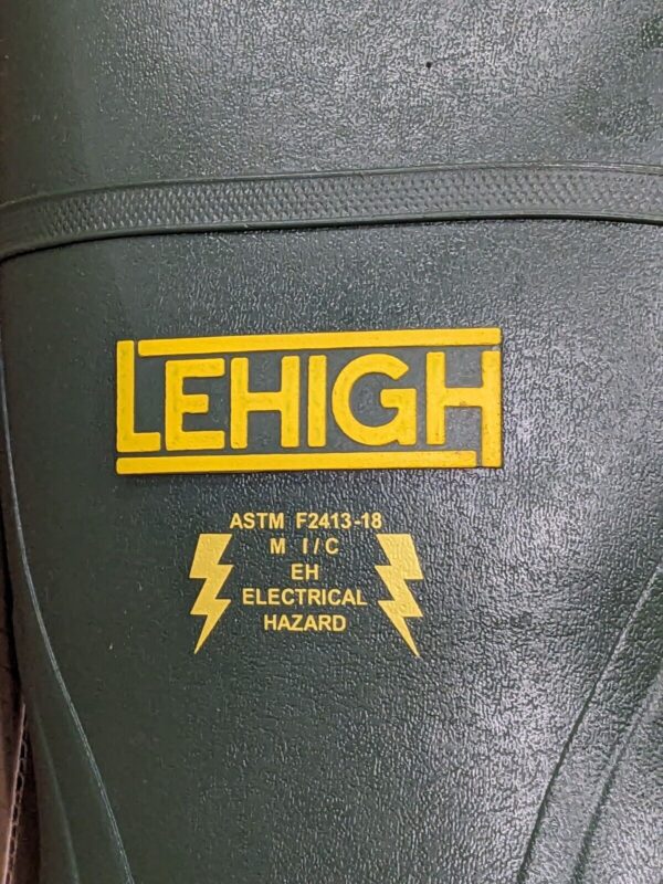 LEHIGH SAFETY SHOES 12" STEEL TOE DIELECTRIC WATERPROOF RUBBER BOOT Size 11 3149