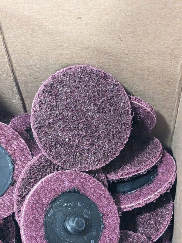Brite Star Quick-Change Disc: Type R, 2" Dia, AO, Non-Woven Qty 50 84035039