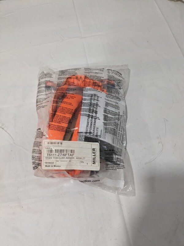 Miller Titan 6' Tubular Shock-Absorbing Lanyard 310 Lb Cap T5111-Z7/6FTAF
