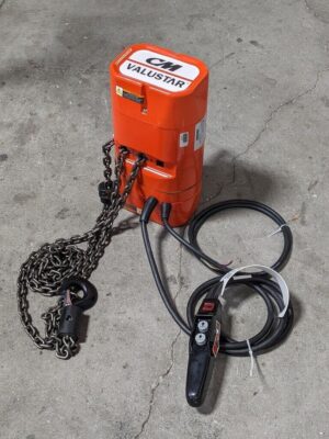 CM Valustar Electric Chain Hoist 1/2 Ton Capacity 10 Ft. Max. Lift 230/460v 3 Ph