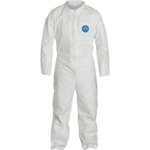 DUPONT Disposable Coveralls: Particle Protection Qty 25 Sz XL TY120SWHXL002500
