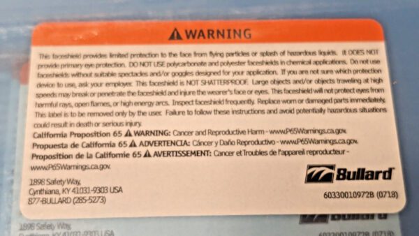 Bullard Oval Outer Lens Use With 77/88VX Series Airline Respirator QTY 25 771040