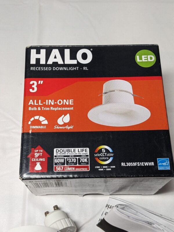 HALO 3" All-Purpose Retrofit LED Module,500 Lumen,90 CRI, White RL3059FS1EWHR