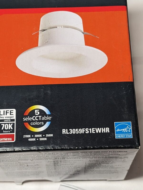 HALO 3" All-Purpose Retrofit LED Module,500 Lumen,90 CRI, White RL3059FS1EWHR