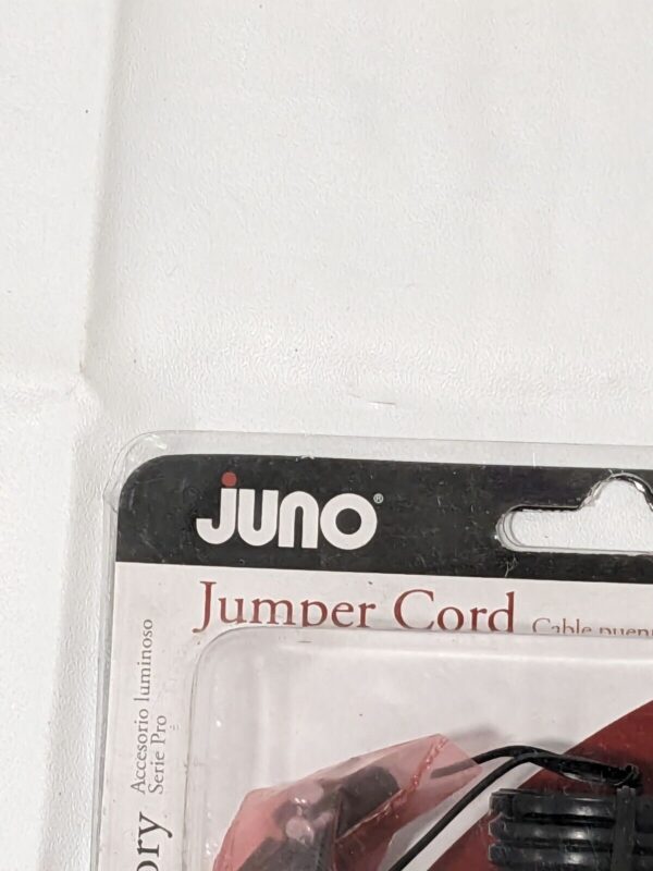 Juno Pro-Series 3-Wire Grounded 17" Jumper Cord Accessory, Black JC3-17-BL