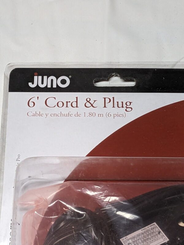 Juno Lighting 6’ Cord And Plug Connector 3-Wire Black ULH-CP-BL