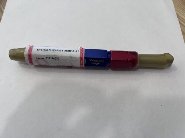 Vermont Gage Hex Plug Gage: 5/16" ASME B18.3