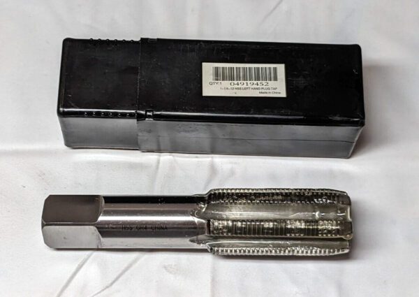 Straight Flute Tap 1-1/4"-12 UNF HSS 4 Flute Plug Chamfer JY4919452