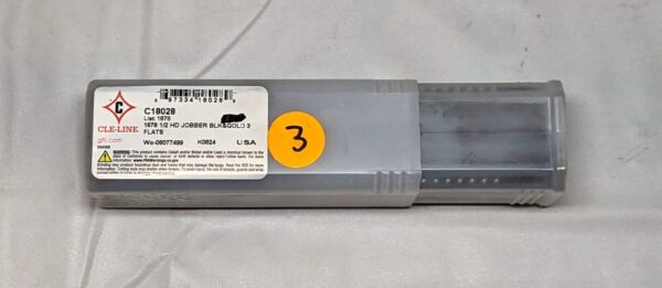 CLE-LINE Jobber Length Drill Bit 1/2" (0.5000") 135 deg HSS *3 PACK*