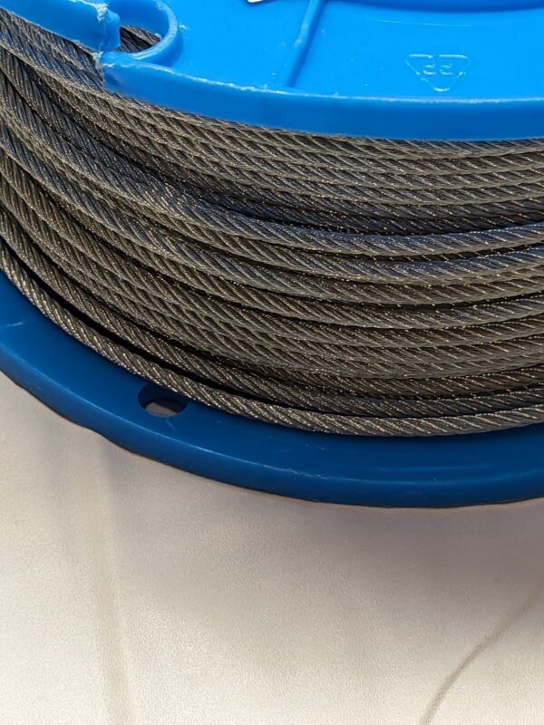 Indusco 1/8" Diam, Galvanized Steel Wire Rope, Approx. 500' WS-MH-WIRE-044