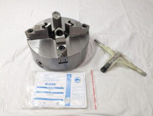 Bison 4 Jaw Self Centering Manual Chuck 8" Diam Plain Back 3605-8" 7-840-0800