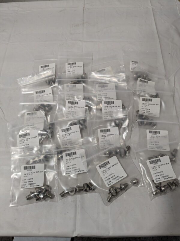 Button Socket Cap Screw: 3/8-16, 1/2" Length Under Head Qty. 100 95633