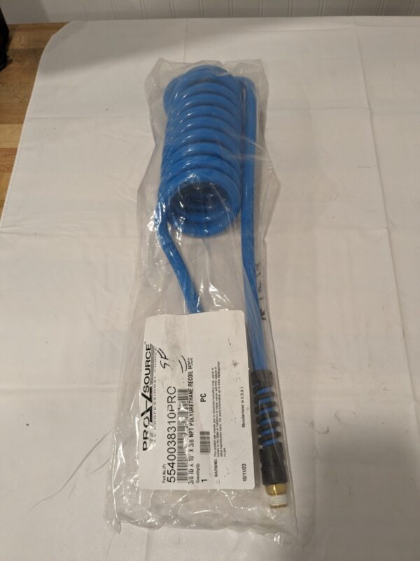 Pro-Source Coiled & Self Storing Hose 3/8" ID, 3/8 Thread, 10 ft L 5540038310PRO