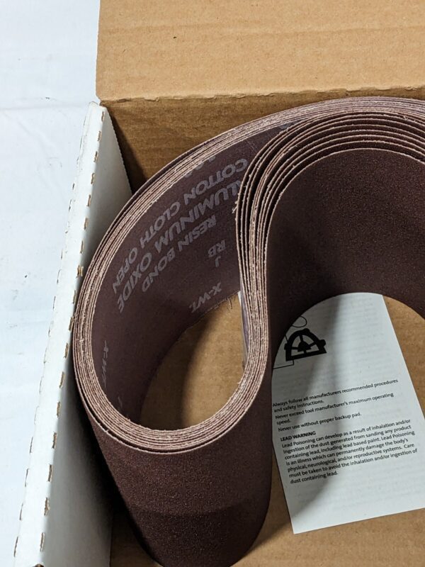 NORTON Abrasive Belt: 4" Wide, 36" OAL, 100 Grit, AO Qty 10 78072727958