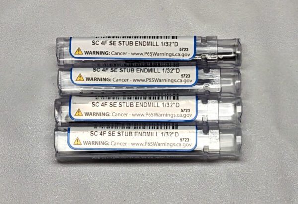 OSG Carbide Square End Mill 1/32" (0.0313") .0781" LOC 4 FL 414-0312 *4 PACK*