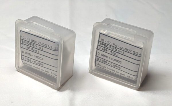 SPI Thread Ring Gage #10-32 Thread Class 2A Go & No Go 23-145-6