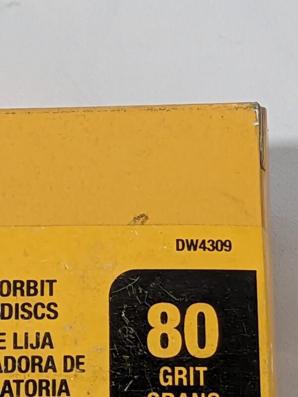 DEWALT Hook & Loop Disc: 5" Dia, 80 Grit, Coated, Aluminum Oxide Qty 25 DW4309