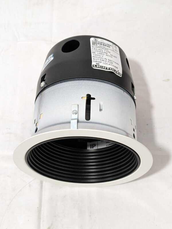 LIGHTOLIER Baffle Trim, Adjustable, 5", Black 1055LV