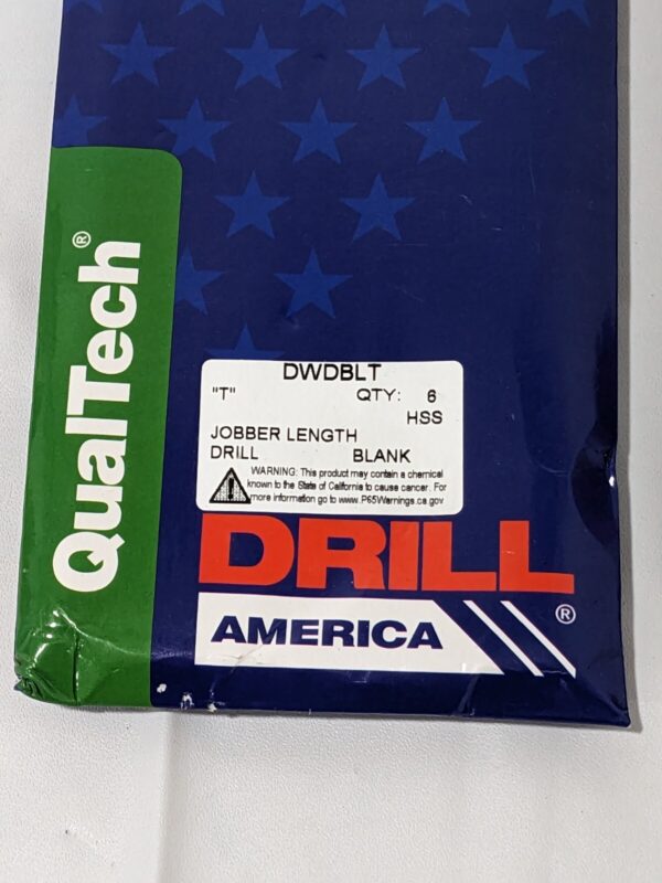 Qualtech "T" HSS Jobber Length Drill Bit Blank, Qty 6 DWDBLT
