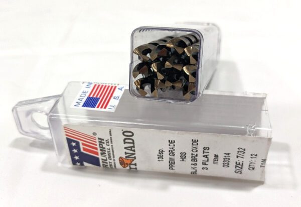 TRIUMPH TWIST DRILL Drill Bit HSS 7/32" Dia 135 ° Point 033314 *12 PACK*