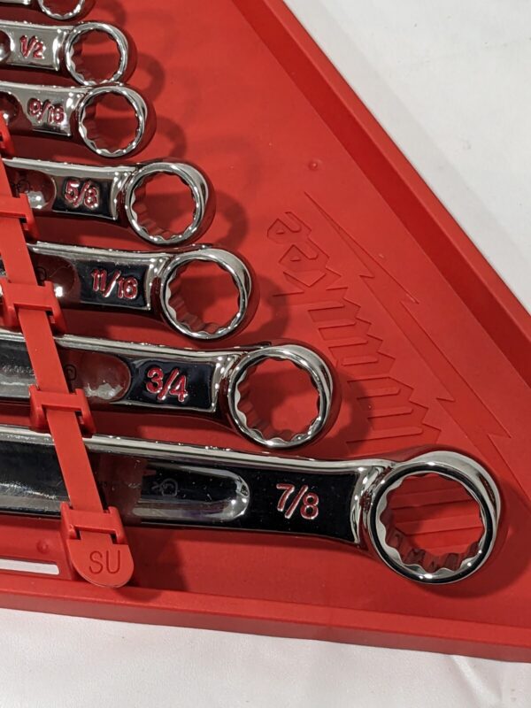 Milwaukee Combination Wrench Set: 11 Pc, 1/4" - 7/8" Wrench 48-22-9411