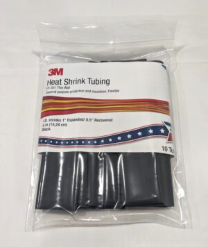 3M Heat Shrink FP-301 Thin-Wall Tubing 6"-Black 10 pcs 7000133691