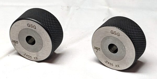GSG Class XX Master Ring Gages Set 0.2455" GO / NO GO GSG-CR-0.2455MC