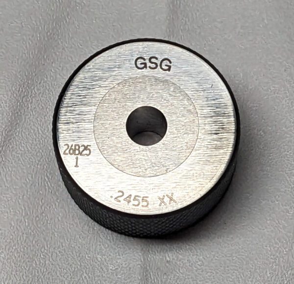 GSG Class XX Master Ring Gages Set 0.2455" GO / NO GO GSG-CR-0.2455MC