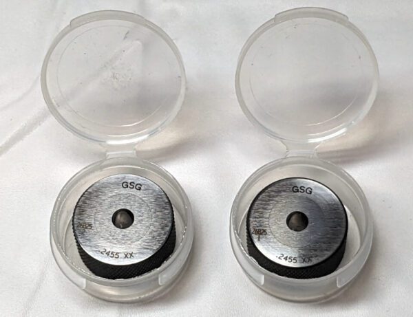 GSG Class XX Master Ring Gages Set 0.2455" GO / NO GO GSG-CR-0.2455MC