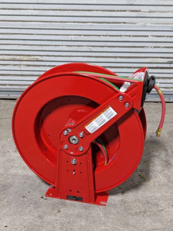 ReelCraft Twin Line Gas Welding Hose Reel 100 Ft. x 1/4 In. 200 PSI Max