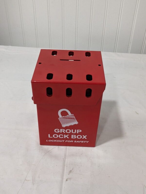 Group Lock Box Lockout for Safety Portable Alloy Steel Red
