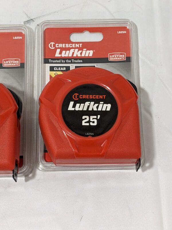 Crescent 1"x25' Hi-Viz Orange Yellow Clad Power Return Tape Measure Qty 2 L625N