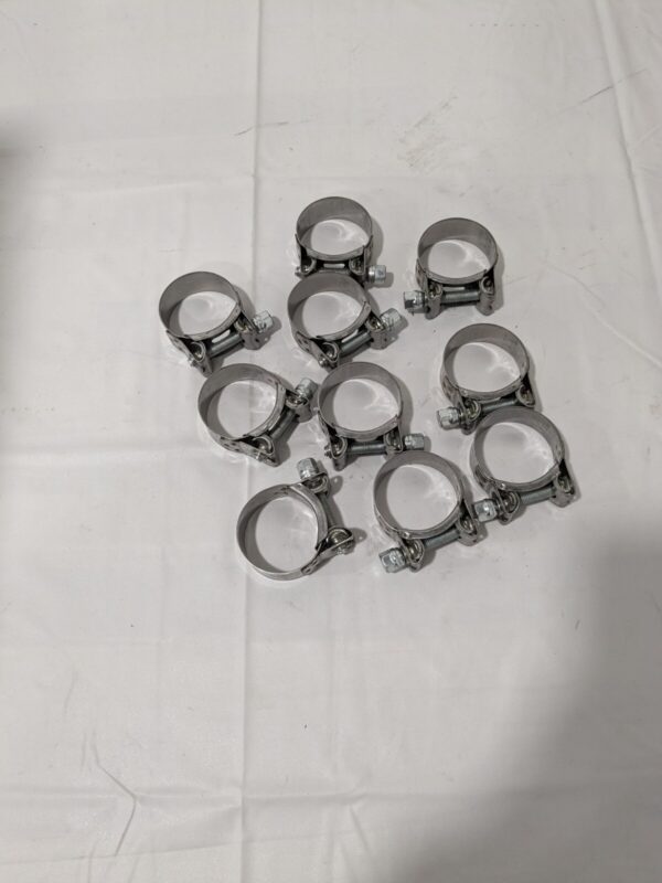 MIKALOR T-Bolt Hose Clamp: 1.58 to 1.69" Hose, 25/32" Wide Qty 10 301911-9