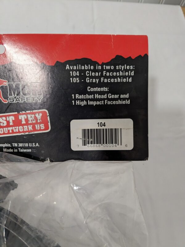 MCR Full Face Safety Shield Helmet Clear Integrated Visor Molded Protective 104