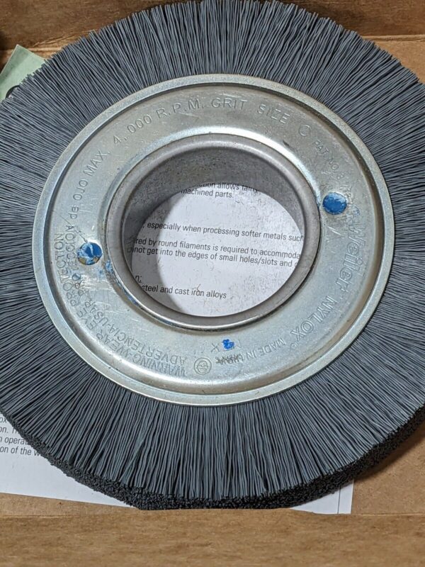 WEILER Wheel Brush: 6" Wheel Dia, 1" Face Width, 2" Hole 83000