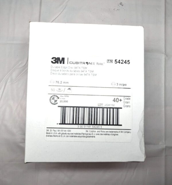 3M Cubitron II 947A Roloc TSM Roloc 3" 40 + Grit Qty 50 54244 7100077044